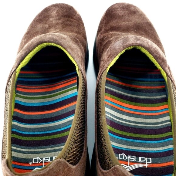 NWB Dansko Enya Women's US 9.5 EU 40Brown Suede Leather Upper Slip-on Clog/Mule - Picture 6 of 12